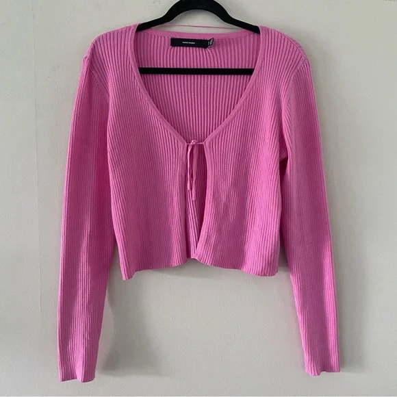 Vero Moda Pink Ribbed Cardigan - Picture 3 of 7